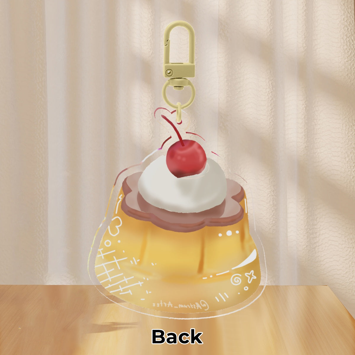 Cozy pudding keychain