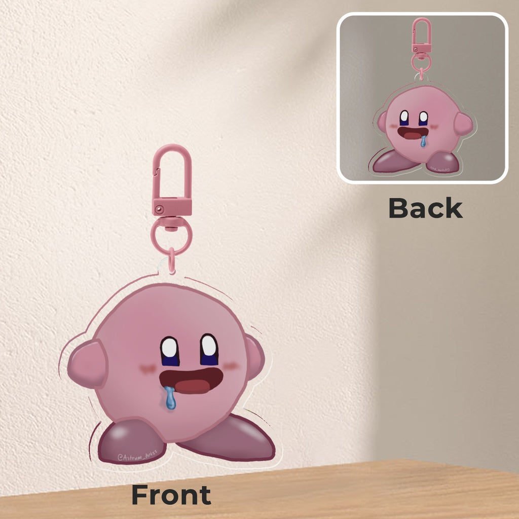Drooling Kirby Keychain
