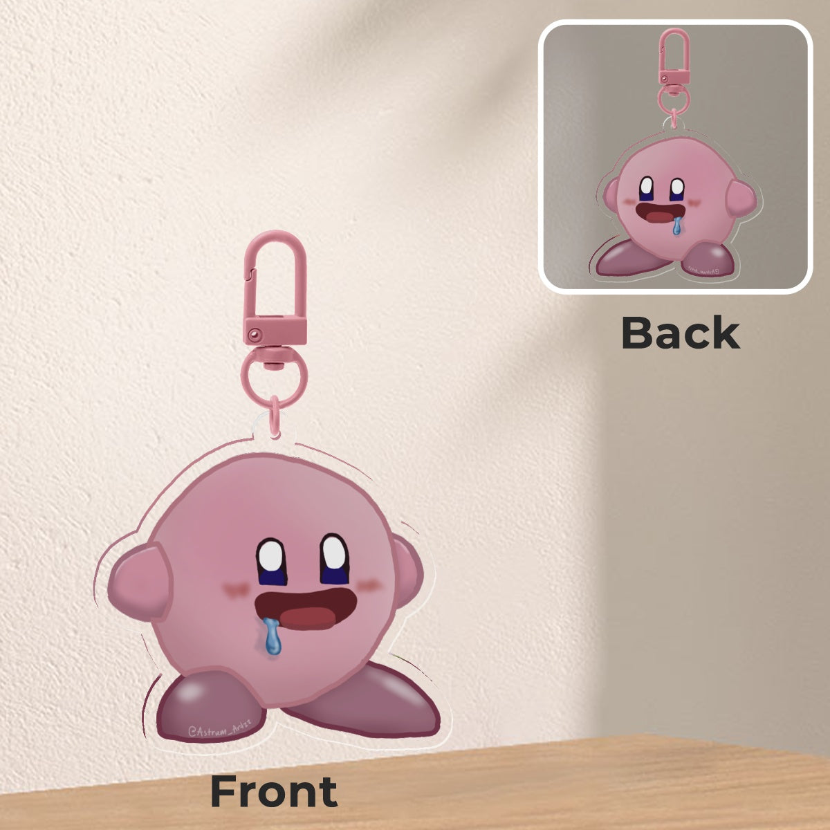 Drooling Kirby Keychain